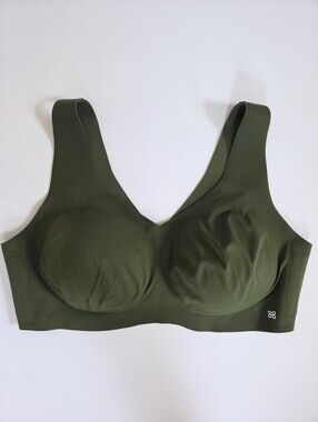 Honeylove soft form wireless bra in olive green size 1X